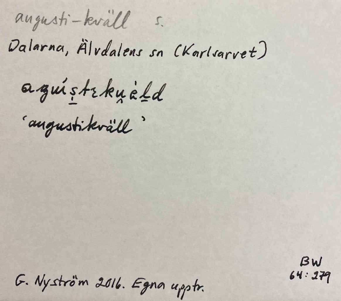 augusti-kväll