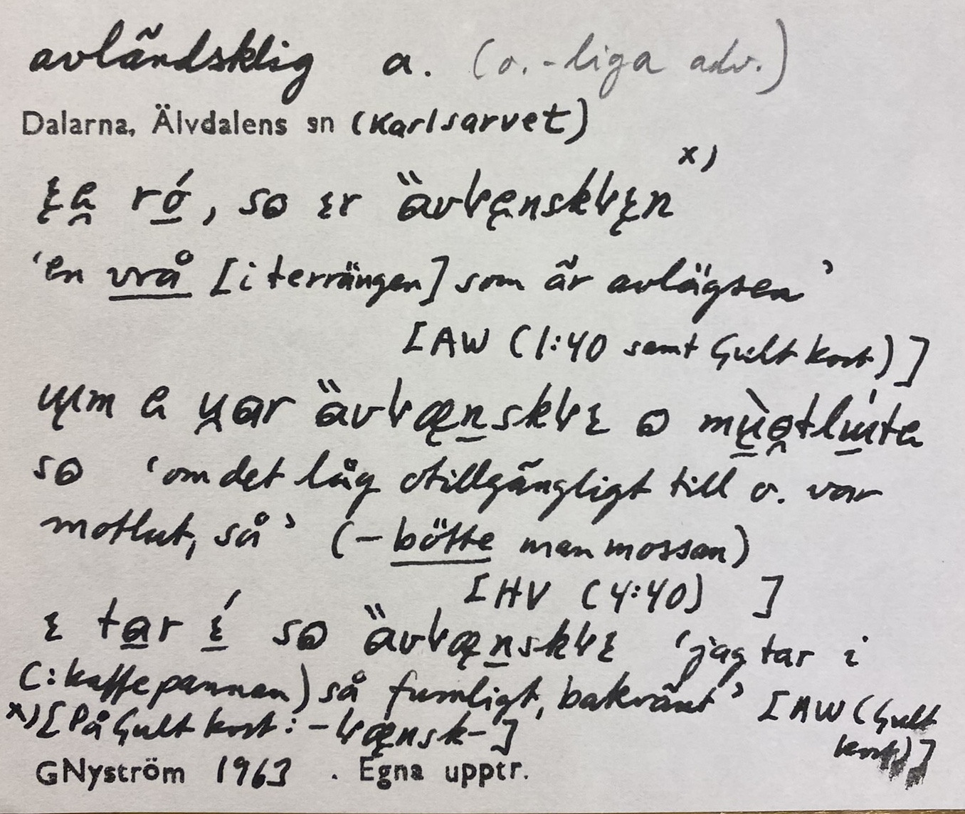 avländsklig