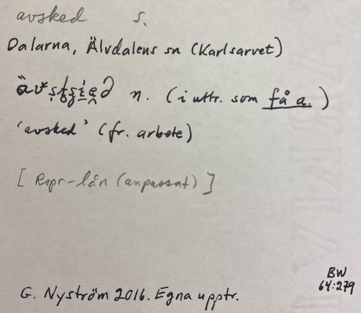 avsked