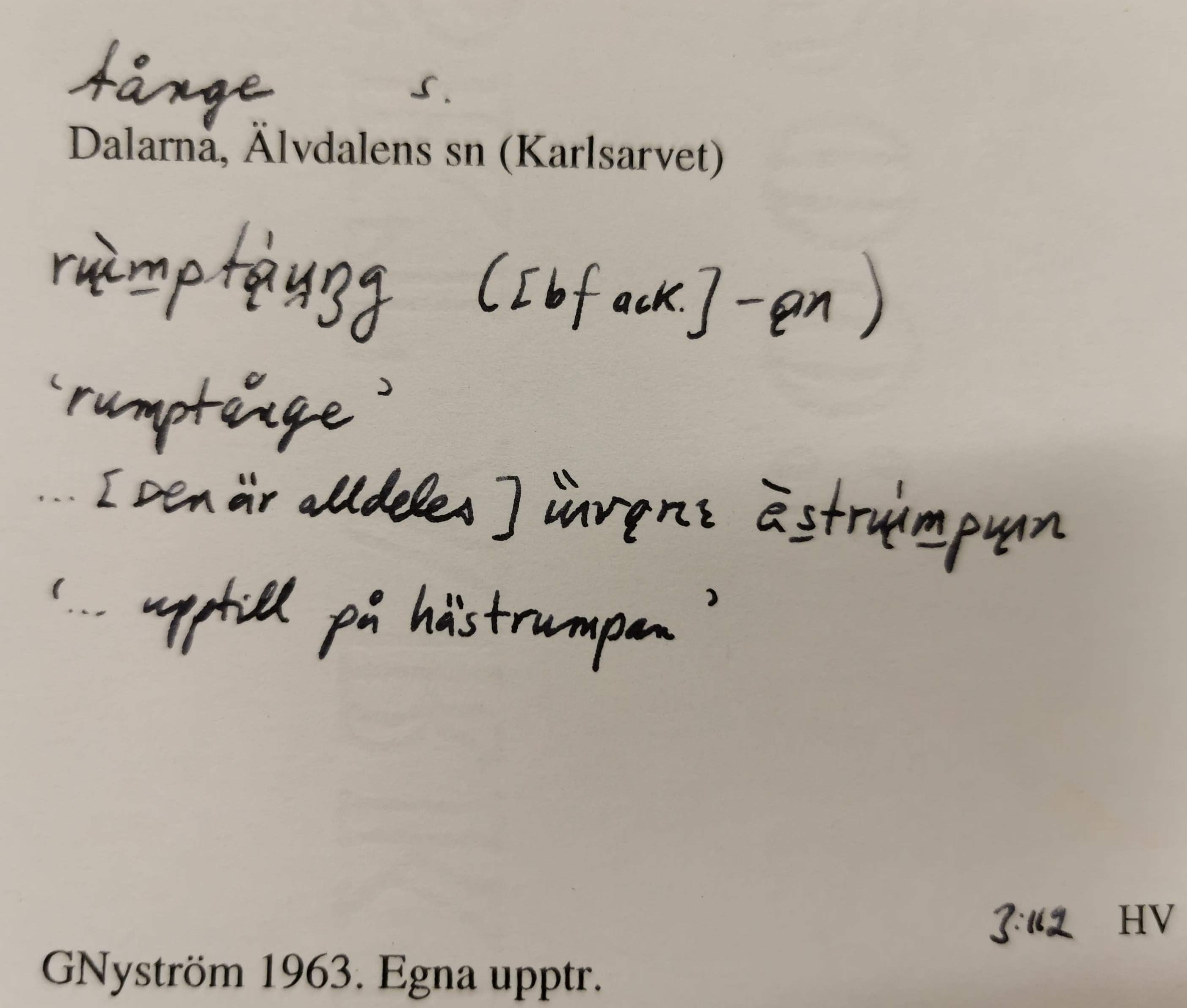 tånge