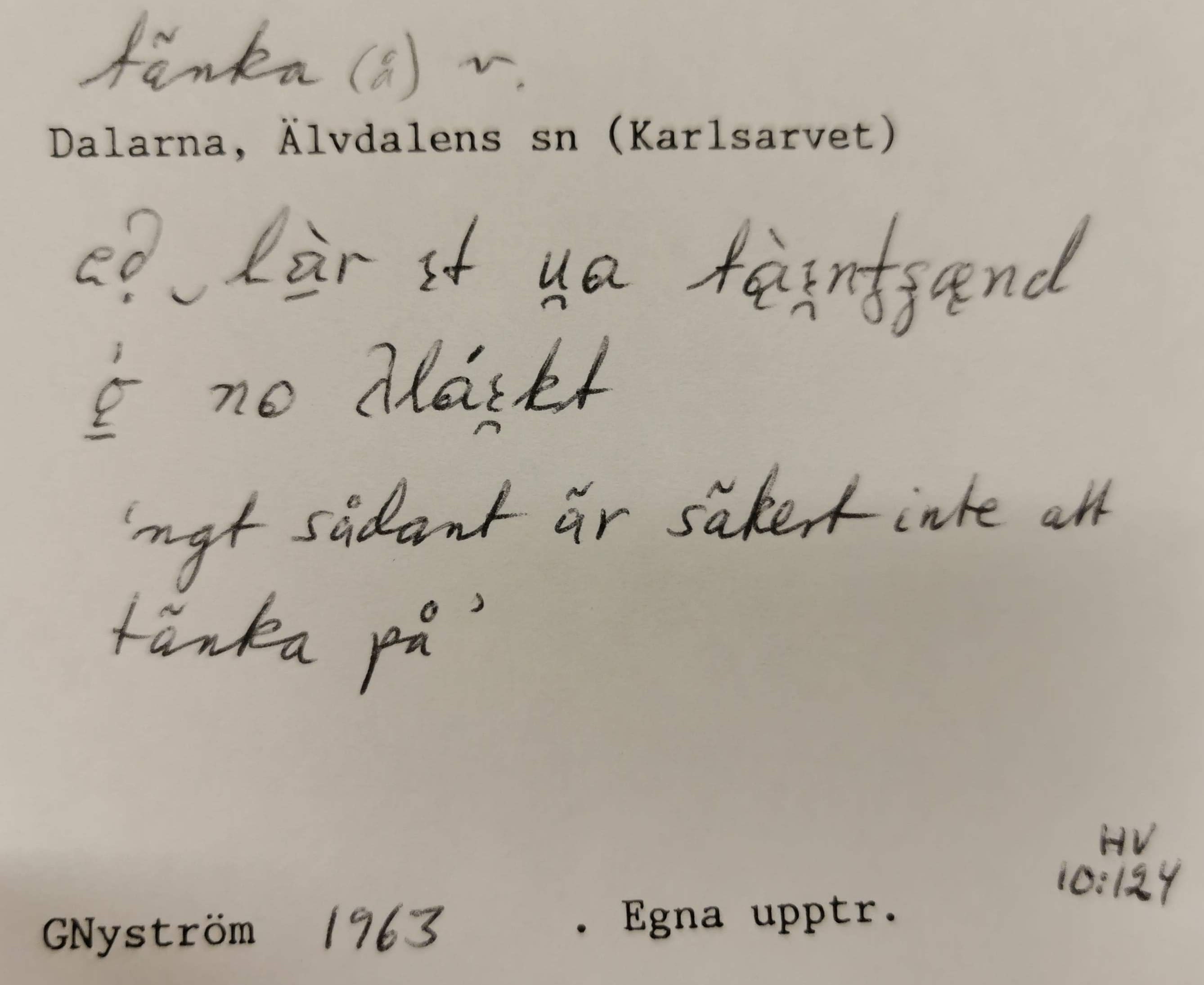 tänka (å)