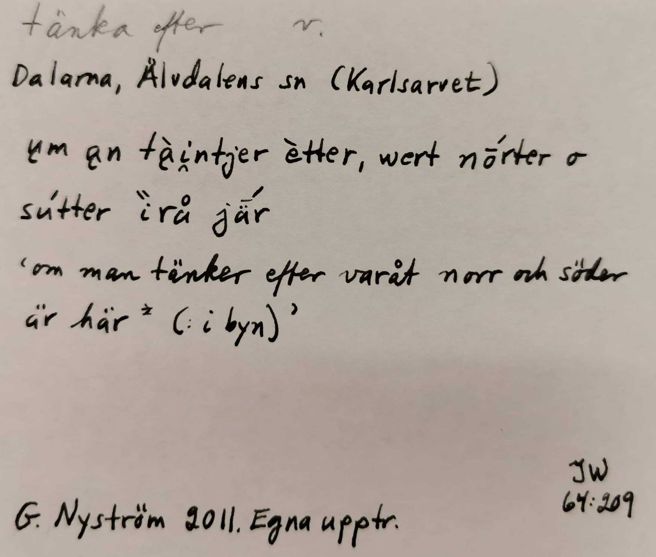 tänka efter