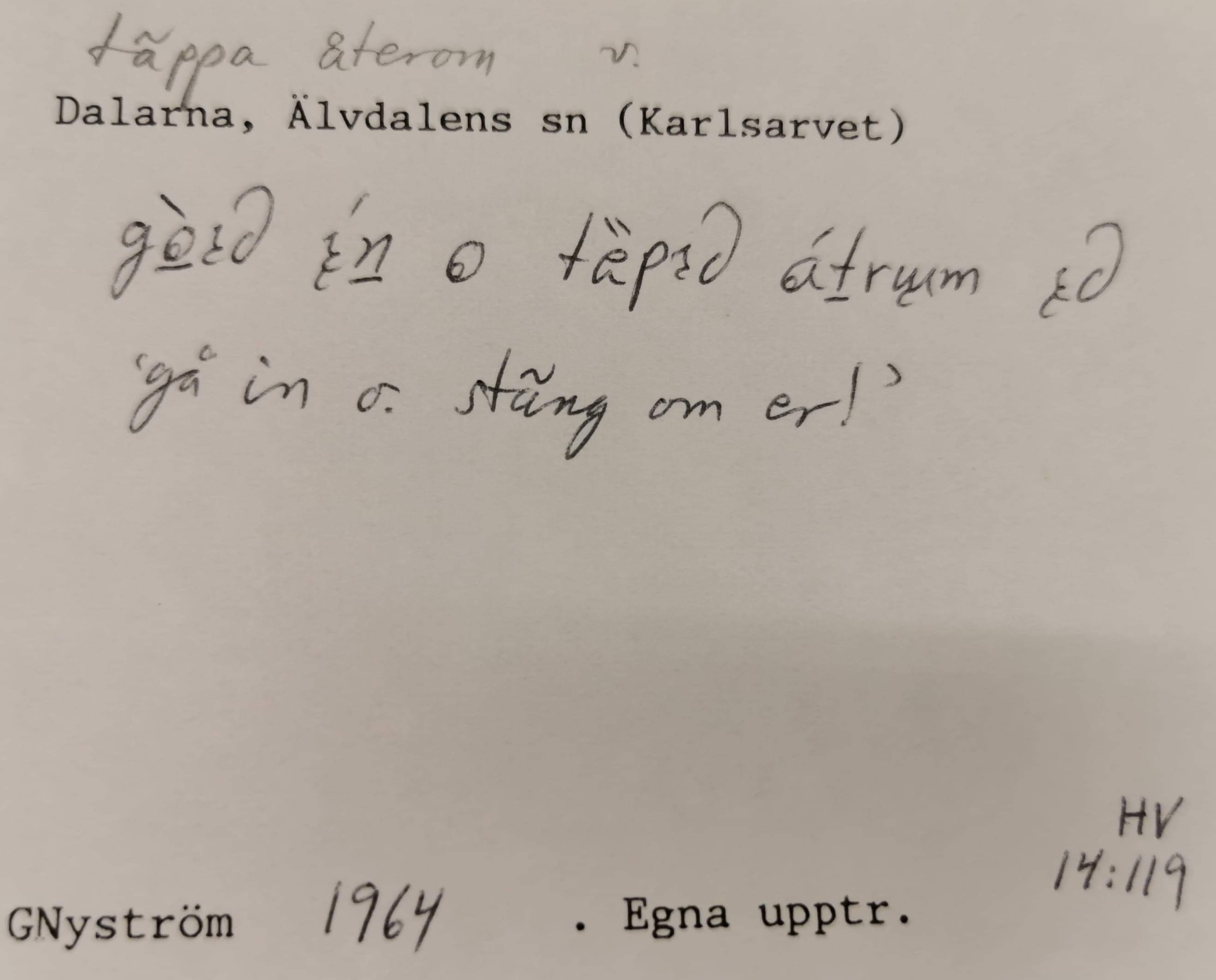täppa återom