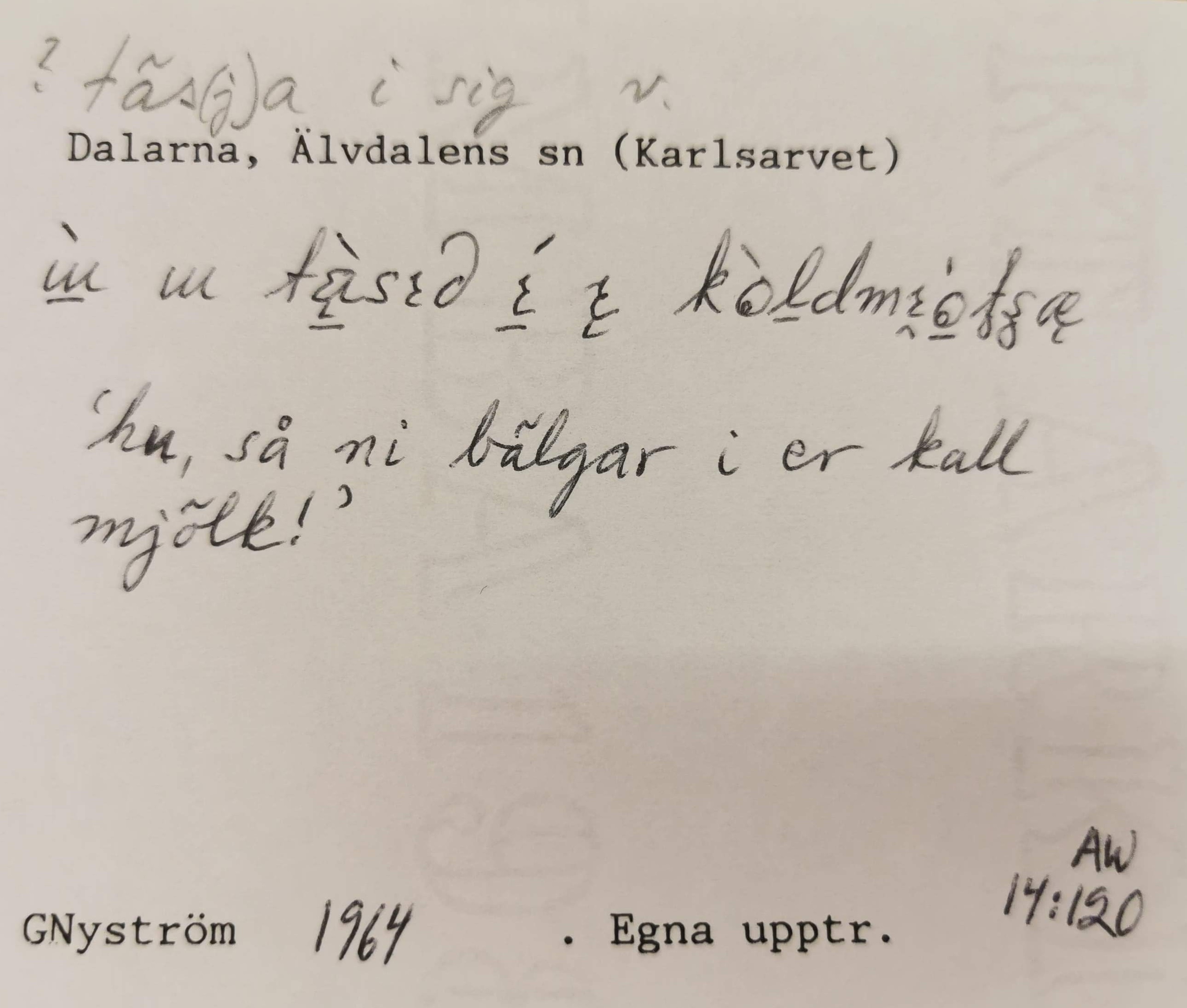 täs(j)a i sig