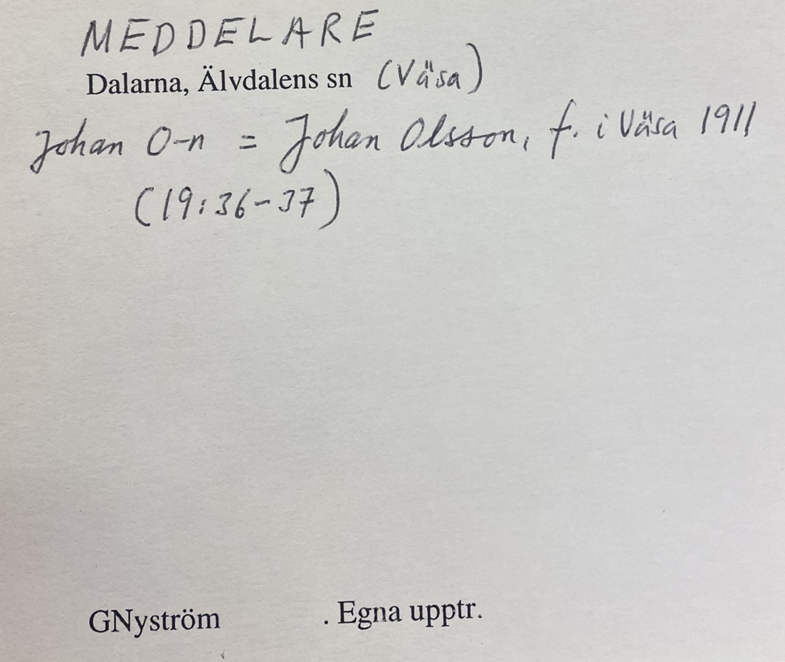 johan o-n