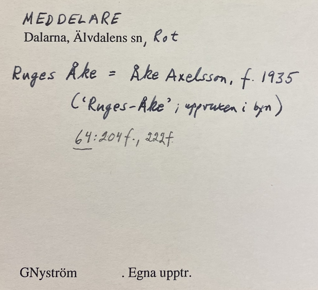 ruges åke