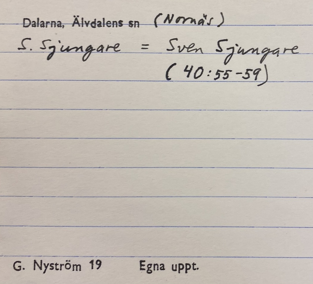 s sjungare